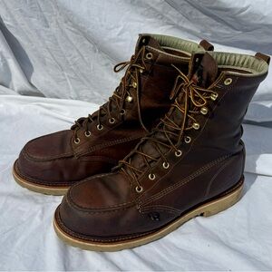 Thorogood 8” Moc Toe Brown Leather Work Boot Men’s 10.5 Model 804-4378